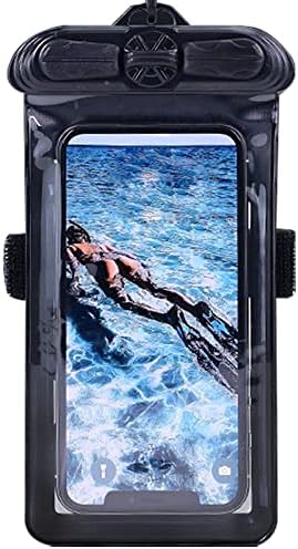 Калъф за телефон Vaxson Черно, Съвместим с пролетта водоустойчив калъф bq 5702 Dry Bag [Без защитно фолио за