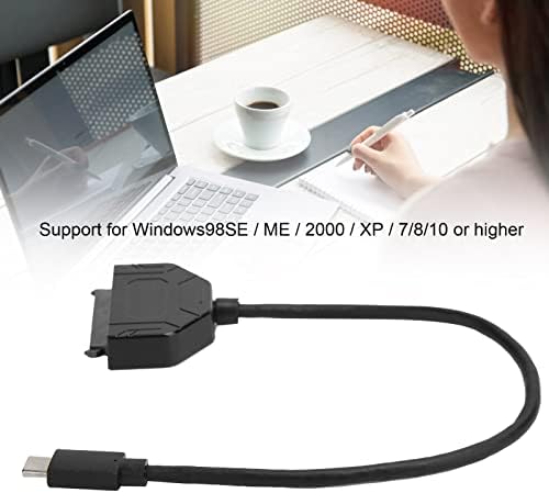 Кабел за твърд диск USB 3.0, Външен адаптер Type C Висока скорост 10 gbps с Защитна кутия за SSD за Windows98SE,