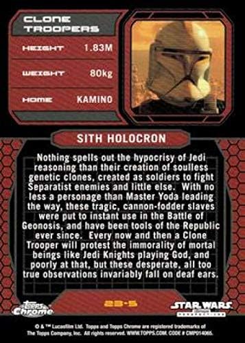2015 Topps Star Wars Chrome Перспективи: Jedi срещу Ситите (Червен Ситх) Неспортивная търговска картичка 23-Войници-клонинги