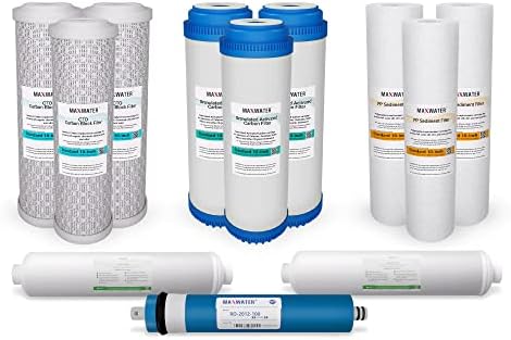 Максимален набор от филтри за смяна на водата за стандартна 5-степенна система за филтриране на вода с обратен