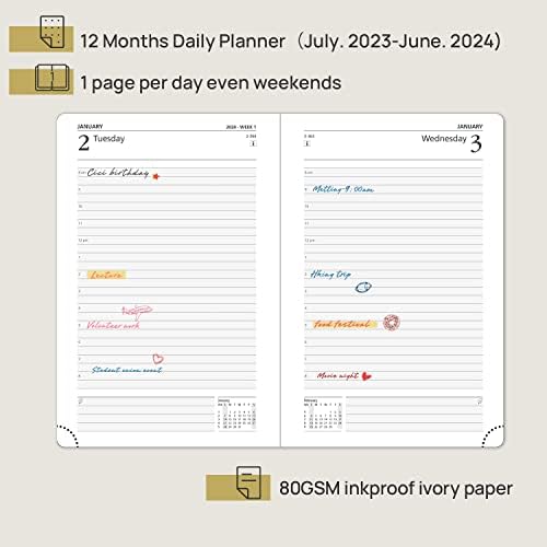 Дневник POPRUN 2023-2024 По една страница на ден - Календар на учебната година (юли 2023 - юни 2024) Записная