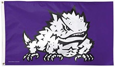 WinCraft NCAA Texas християнски университет 02333115 Луксозен флаг, 3 x 5'