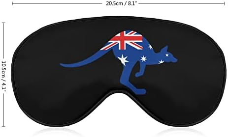 Флаг Австралия Кенгуруто Спящата Маска, със Завързани Очи, С Красиви Сенки За очи Забавен Нощен Калъф за носене