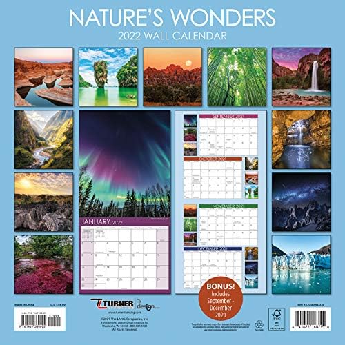 Стенен календар TURNER Фотографска Nature's Чудеса 12X12 (22998940038)