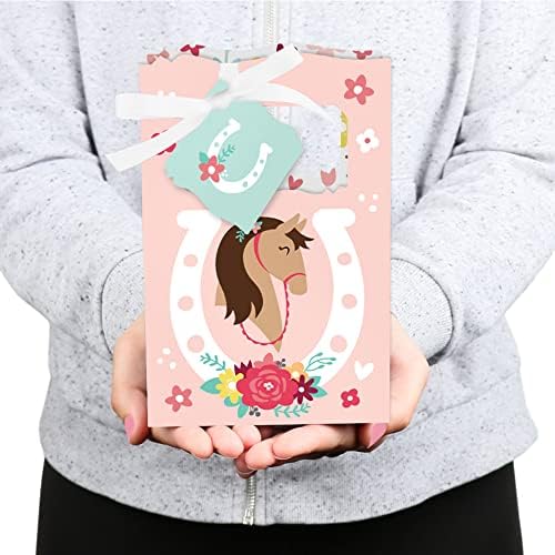 Big Dot of Happiness Run Wild Horses - Подаръчни кутии за парти в чест на рождения Ден на Пони - Комплект от