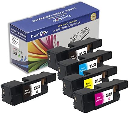 Съвместима с PrintOxe™ подмяна на 5 тонер за Dell E525W Set + Black, 5 касети с цветен тонер (не е OEM) в комбинирана