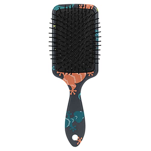 Четка за коса Colorful Geckos - Мека четина За всички типове коса, За жени, мъже, деца, мокра и суха коса