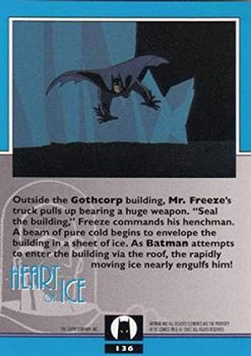 1993 Топпс Батман анимационни серии Неспортивная търговска картичка 136 Лед сърцето