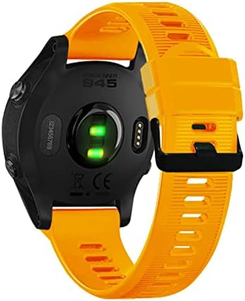 FORFC 22 мм Силикон Каишка за часовник Garmin Forerunner 945 935 Watch Easy Fit Каишка на китката (Оранжев цвят)