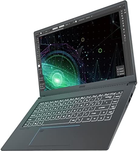 Тънък лаптоп MSI Prestige 15 с висока производителност: 15,6 FHD 1080p, Intel Core i5-155G7, NVIDIA GeForce