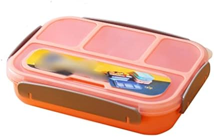 ygqzm 1000 мл Bento Box Обяд-апарати за деца, съдове за хранене с 4 отделения, Запечатани кутия за приготвяне