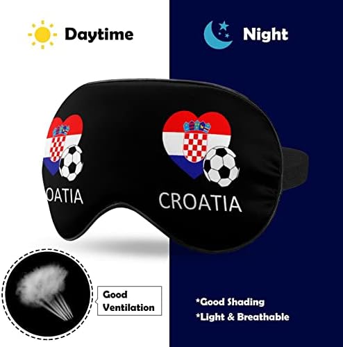 Love Croatia Soccer Футболна Мека Маска За очи с Ефективна Затеняющей Превръзка На Очите си Удобна Маска За
