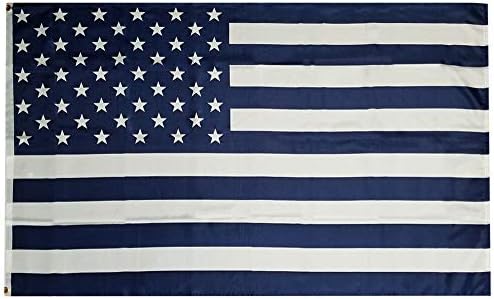 Маями на Едро 3x5 Син и Бял Флаг на САЩ 50 Звезди Американски 100D Тъкани От Поли Найлон 3 'x5'