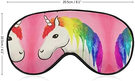 Мека Маска за очи Rainbow Unicorn Затваря Очите Ефективна Затеняющей Превръзка Удобна Маска За Сън с Еластична