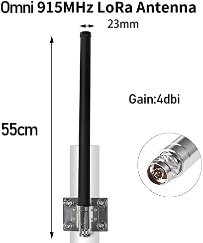 антена на Suzan за добив на хелий 915 Mhz-4dbi 55 см с кабел RG142 с дължина 3 метра