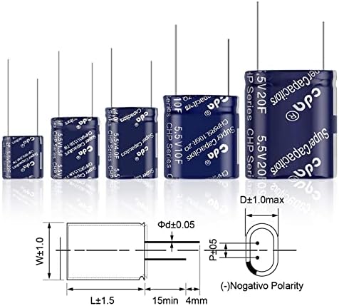 Суперконденсатор HIKOTA 5,5 В CDA 0,22 F 1 2 3,5 4 5 7,5 10 15Е Разход на кондензатора регистратор на данни