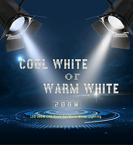 SHEHDS LED 200 W COB Par Светлини Линейно Увеличение Почистващи Светлини Топло Бяло (3000) За Студена Бяла (5700)