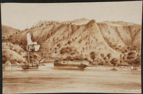 Ричмънд Хил, Гренада. Оригиналната снимка, подписана с молив, молив под надслов Ричмънд Хил, Гренада, юли 1850