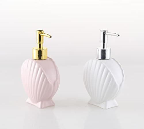 Опаковки Лосион FFNUM Опаковка на сапун под формата на мивки Бял / Розов Керамични Флакон за Лосион с Матирано