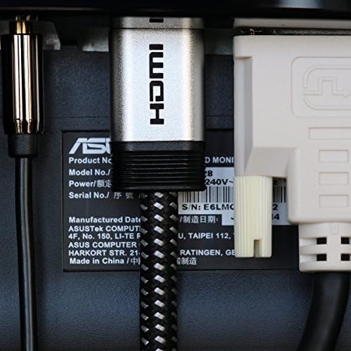 Кабел SecurOMax HDMI (4K 60Hz, HDCP 2.2, HDR, 18 gbps) с Тъкани кабел, 12 фута