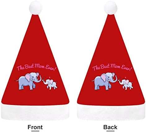 Най-добрата коледна шапка за мама-слон, шапки на Дядо Коледа, украси за коледната елха, празничен декор, подаръци