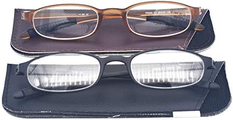 Леки очила за четене Mcoorn, Гъвкави (от пластмаса с ефект на паметта) за четене, Мъжки и Женски
