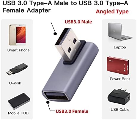NFHK 10 gbps USB3.0 Удължител между мъжете и жените видео адаптер за пренос на данни Нископрофилен Правоъгълен