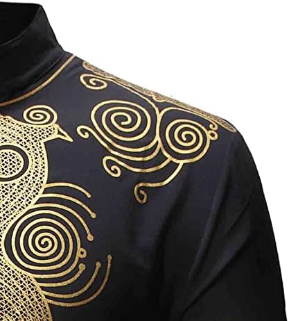 RbCulf Мъжки Африканска Туника, Риза и Панталони дашики, Комплект от 2 теми, Сако с Дълги Ръкави в Етнически