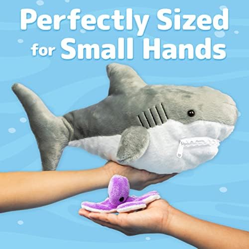 Плюшен играчка PREEXTEX 15 Акула, Меко Животно с 5 Малки Меки животни, Морски Приятели за Момчета и Момичета