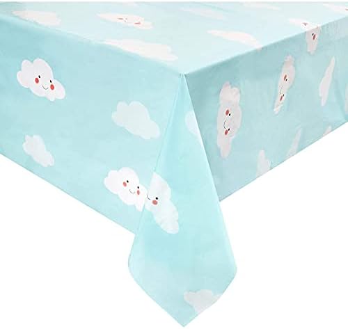 Празнични покривки BLUE PANDA Cloud за детски рожден Ден (54 x 108 инча, 3 опаковки)