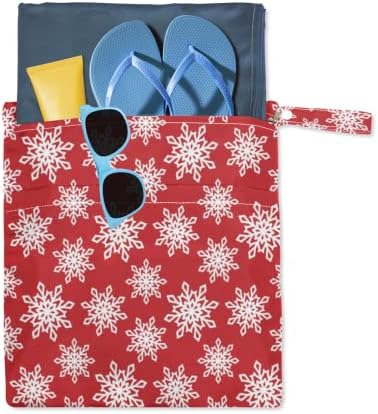 2 елемента Водоустойчив Влажна, Суха Торба Коледни Снежинки за многократна употреба Моющийся Детски Текстилен