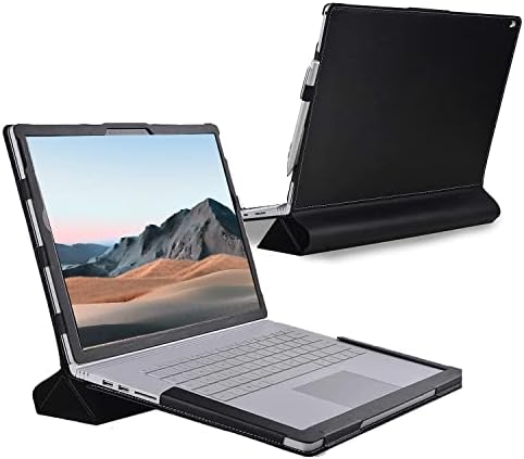 Защитен калъф Honeymoon за лаптоп Microsoft Surface Book 3/2 15 инча, твърд калъф от изкуствена кожа с безплатен