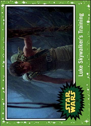 2019 Topps Междузвездни войни Пътуване в Rise of Skywalker Green 70 Тренировочная търговска картичка Люк Скайуокър