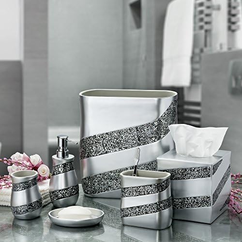 Опаковка течен сапун Creative Scents Silver Мозайка за баня - Декоративна опаковка лосион - Лъскава Опаковка