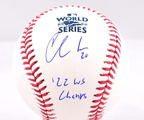 Чаз Mccormick с автограф Роулингса OML 2022 WS Baseball w/WS Champs - JSA W - Бейзболни топки с автографи