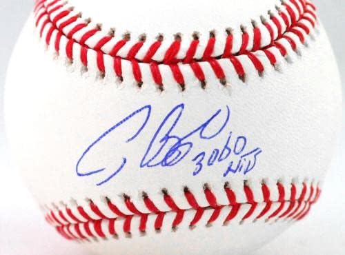 Бейзбол Rawlings OML с автограф на Крейг Биджио с 3060 попаданиями - Tristar * Blue - Бейзболни топки с автографи